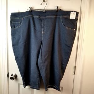 Terra & Sky Blue Denim Capris Size 4X